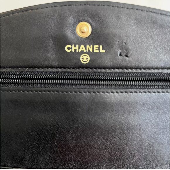 Chanel Black Caviar CC Logo Timeless Wallet on Chain WOC - Picture 5 of 16